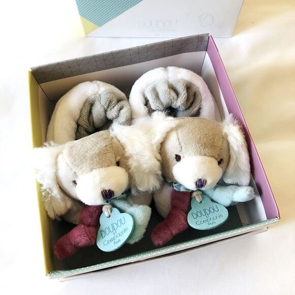 Plush Puppy Dog Baby Booties Slippers - Picture 2 of 4